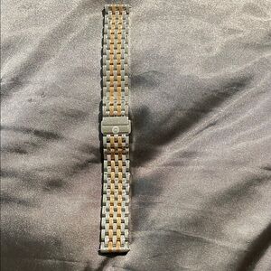 Michele Two-Tone Stainless Steel Watch Bracelet silver and rose gold